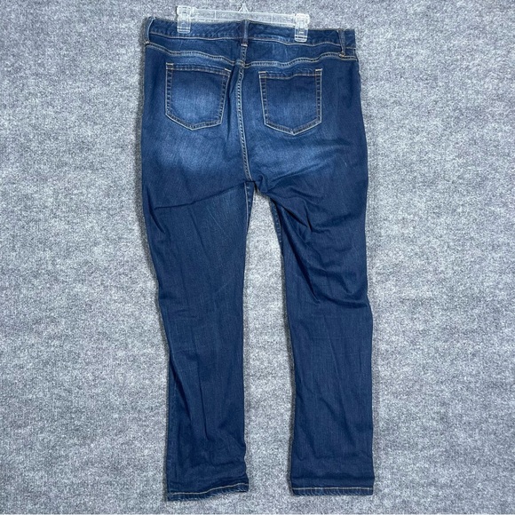 Torrid Denim Women’s 16R Blue Dark Wash Distressed Stretch Skinny Jeans - Picture 2 of 10